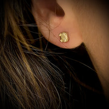 Kép betöltése a galériamegjelenítőbe: Twin Flame Gold fülbevaló mini gyémántokkal
